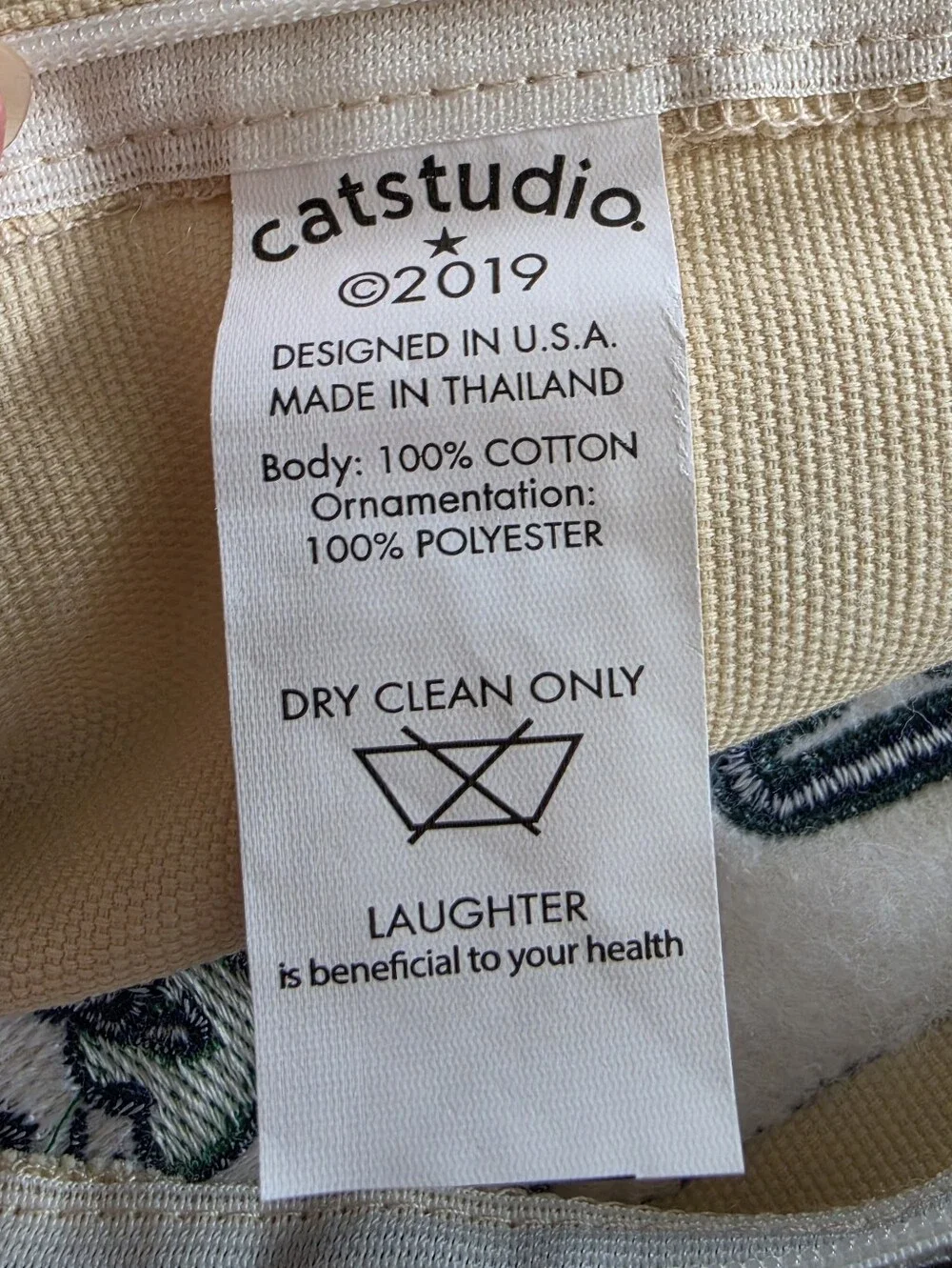 Catstudio NOTRE DAME embroidered Cotton Pillow Cover 16X19.5